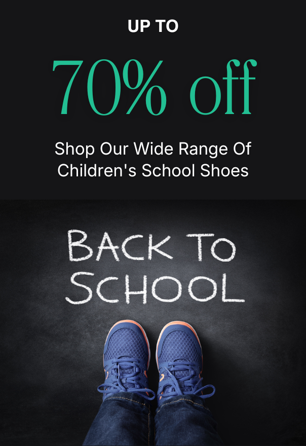 Back to school — up to 70% off on children’s school shoes